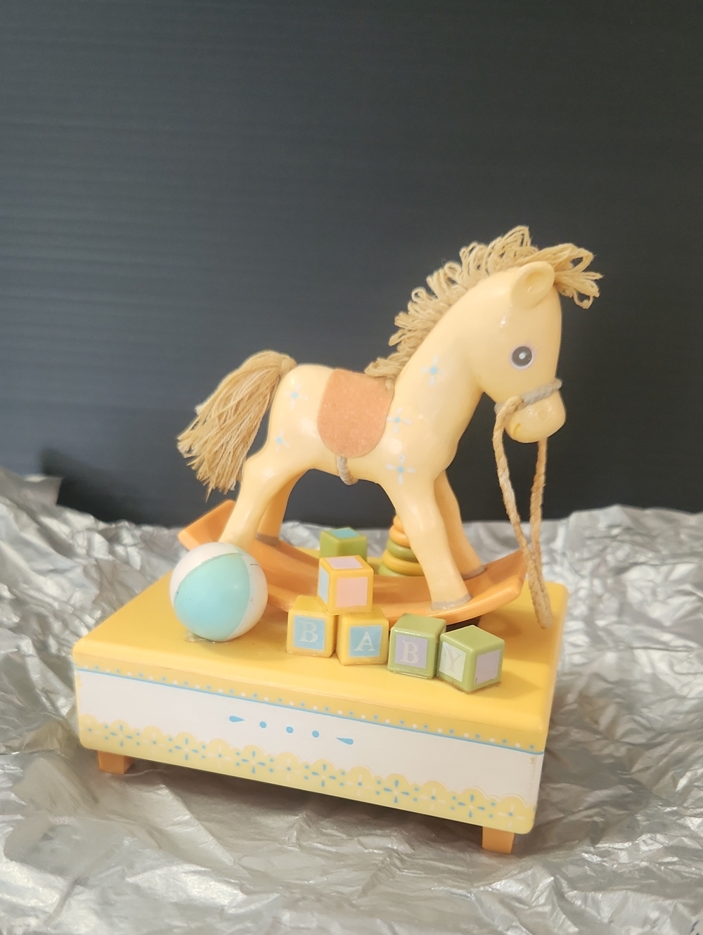 Vtg Hallmark Enesco Rocking Horse